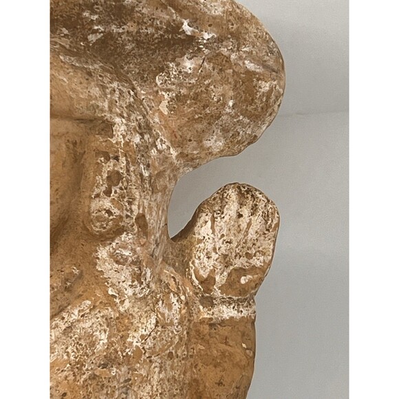 Pre Columbian Jaina Maya Pottery Figure Standing Woman Arms Raised Headdress Lrg - Picture 10 of 16